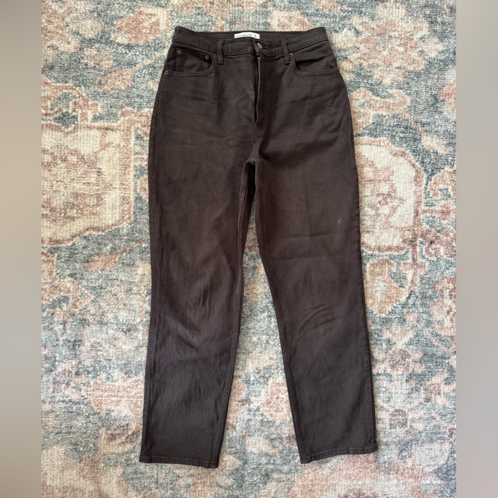 Abercrombie & Fitch Black Straight Leg Jeans